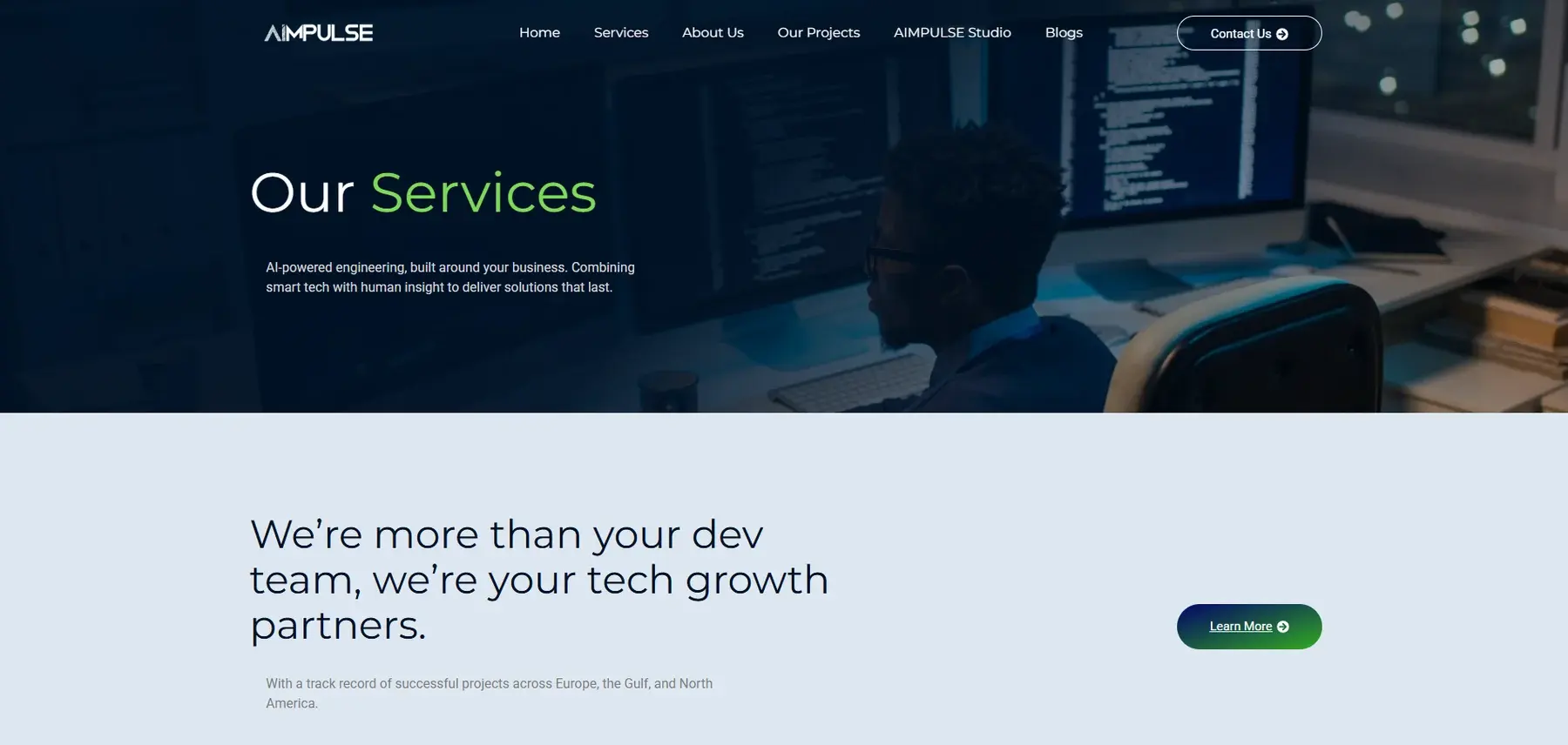 AImpulse website services page
