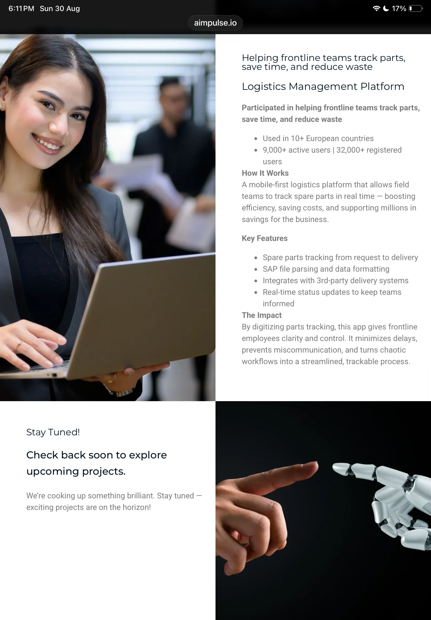 AImpulse website content detail 1
