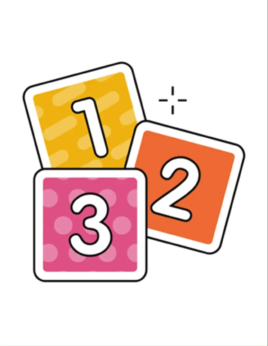 Playful numbered cards