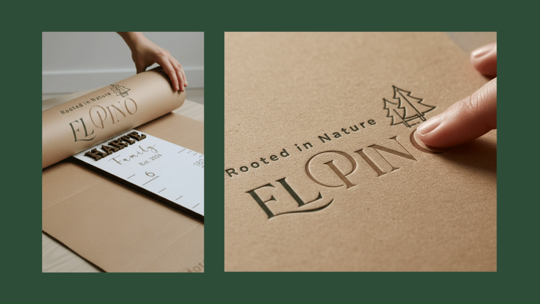 El Pino embossed packaging with natural materials
