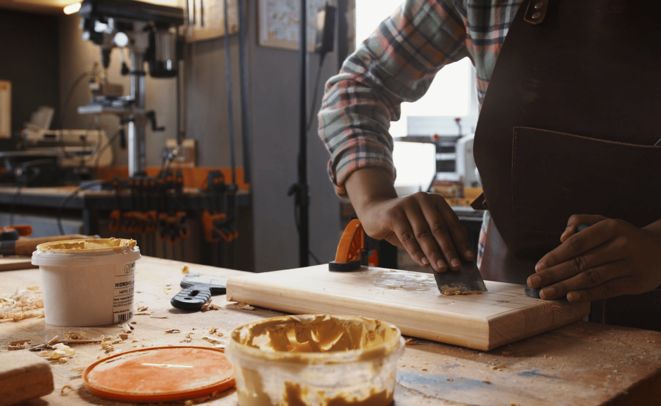 Quiet moments of craftsmanship in natural light