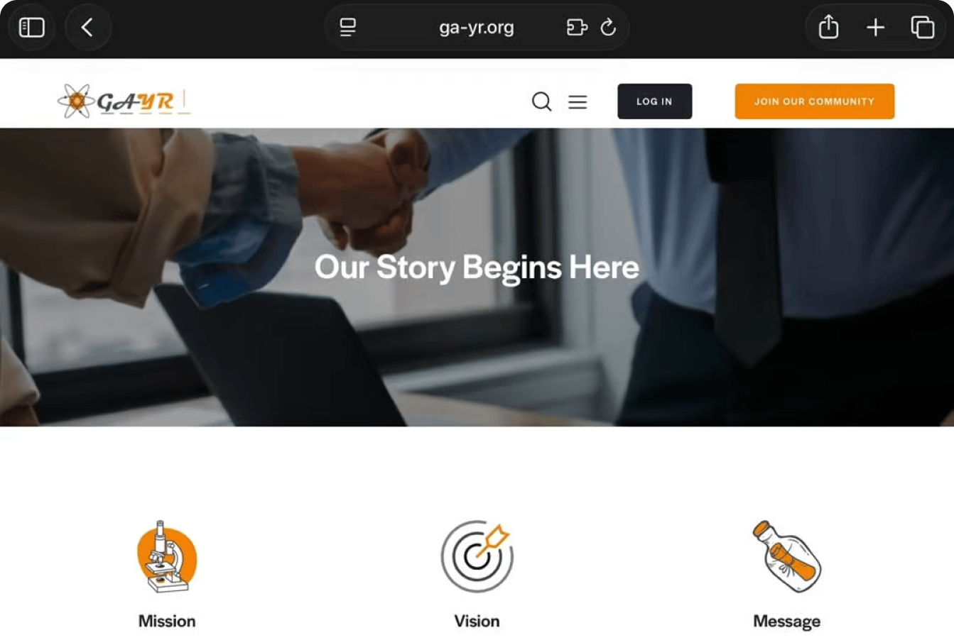 GAYR research library website experience