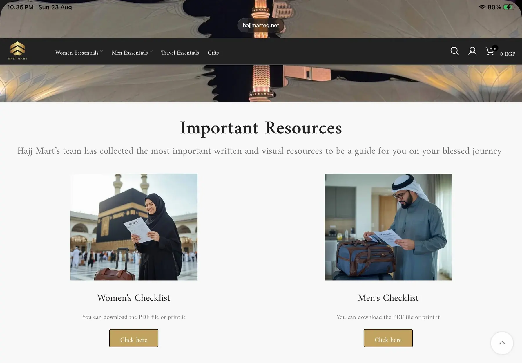 Hajj Mart Important resources page