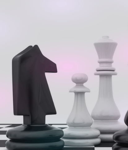 Chess pieces representing business strategy and planning